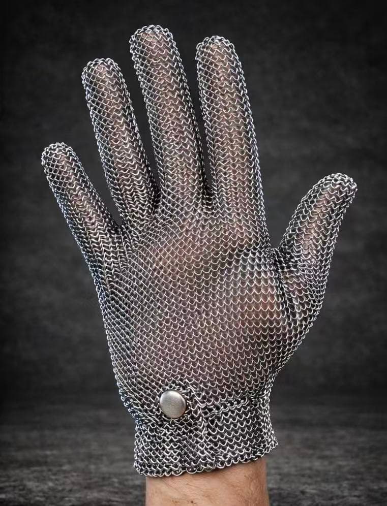 Spring strap stainless steel glove